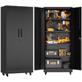 Garage Storage Cabinet with Wheels and Lock