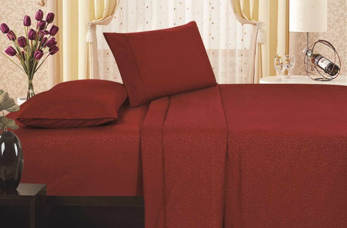 Decor&More 1800 Series Vine Embossed Sheet Set
