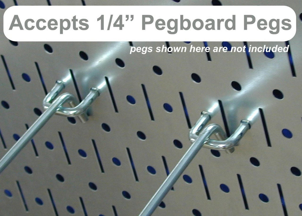 4 ft Metal Pegboard Basic Tool Organizer Kit - Metallic Toolboard & Hooks