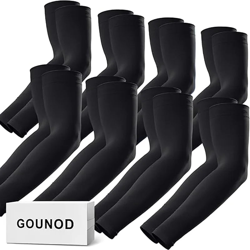 16PCS/8Pairs Summer Arm Sleeves Cooling Sweat-wicking Sleeves to Cover Sports Cycling Volleyball Arm Sleeves