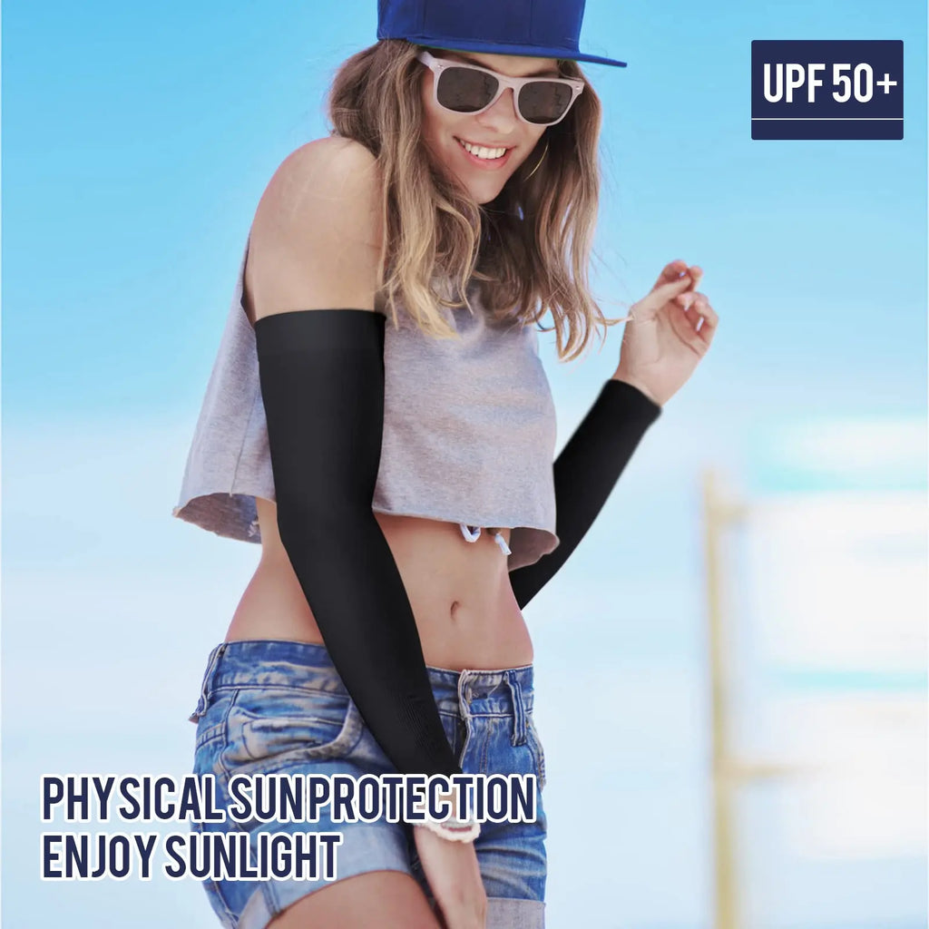 16PCS/8Pairs Summer Arm Sleeves Cooling Sweat-wicking Sleeves to Cover Sports Cycling Volleyball Arm Sleeves