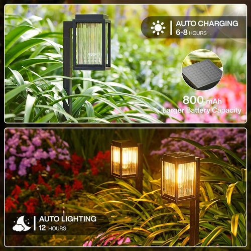 2/6 Pack Solar Pathway Garden Lights Outdoor Waterproof Landscape for Yard Patio Walkway Driveway Decor Solar Lawn Lamp Lighting