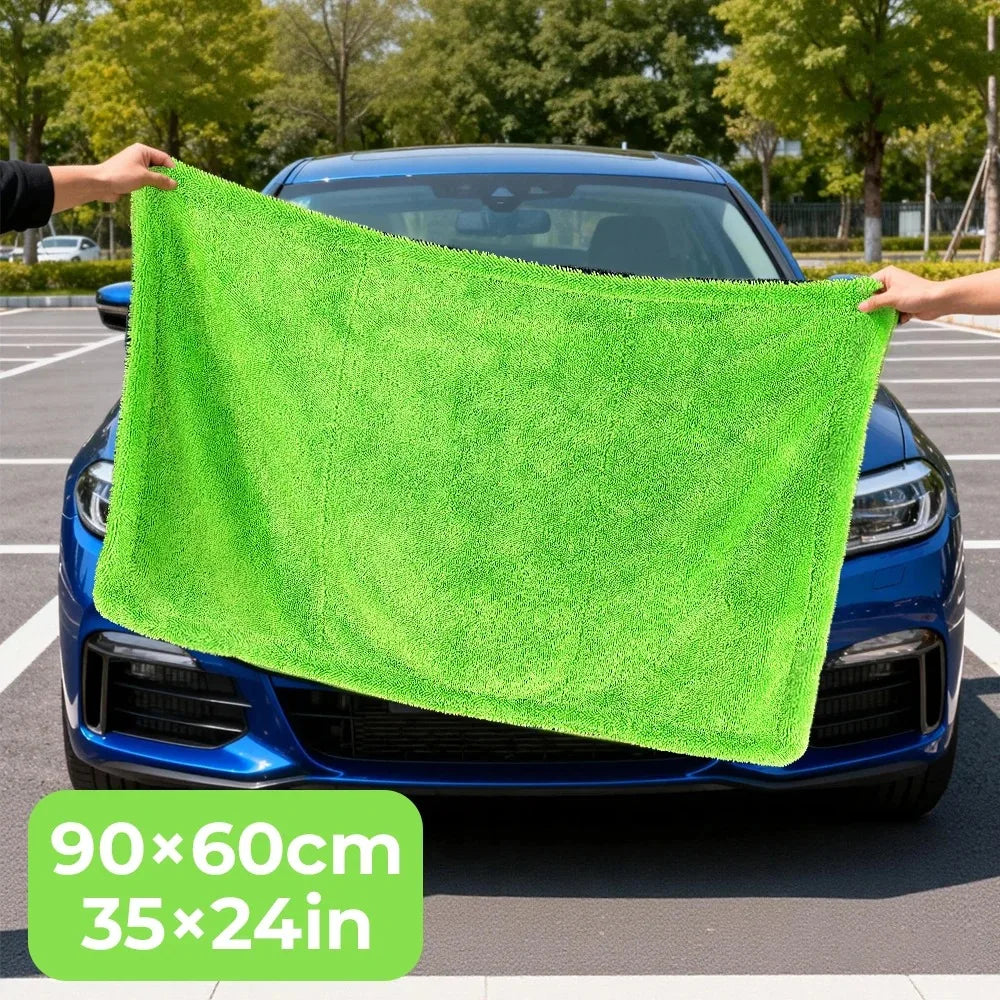 Microfiber Car Drying Towel Set 40x60/60x90cm Lint Free Scratch Free Absorbent for Cars SUVs Trucks RVs Boats