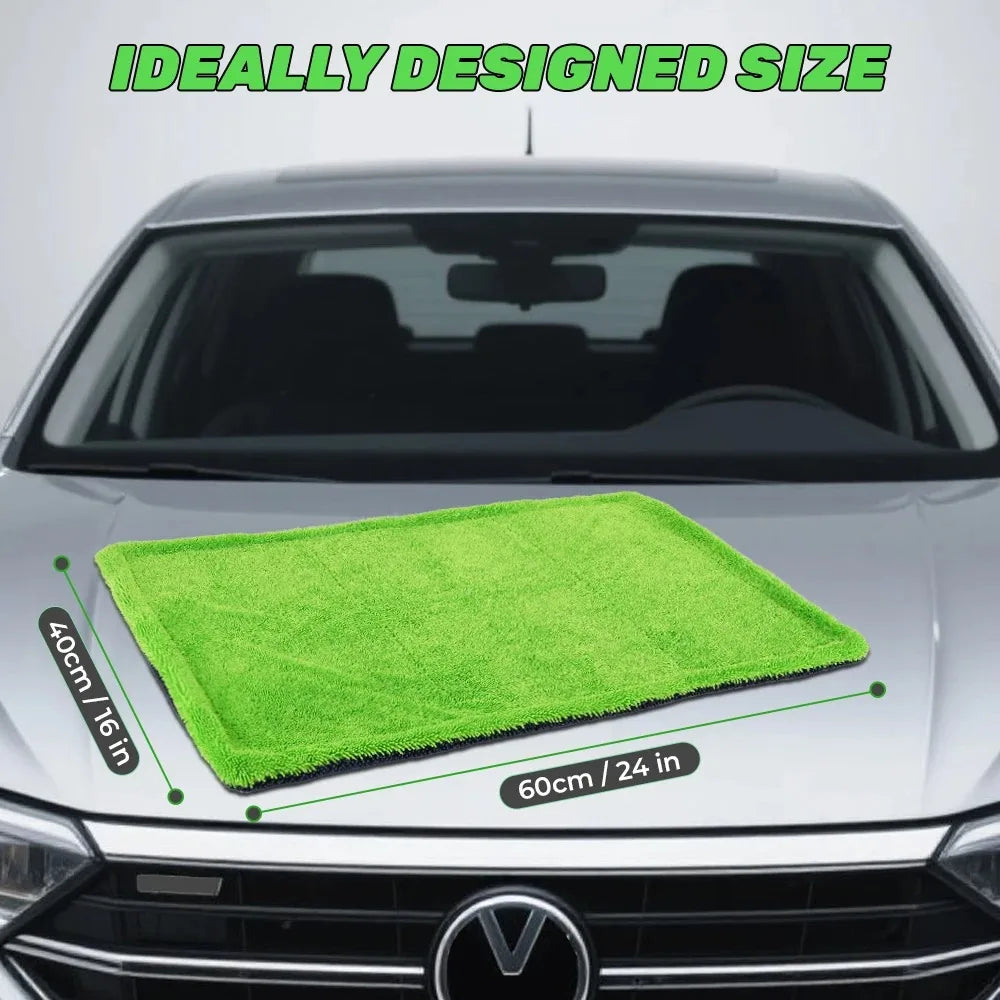 Microfiber Car Drying Towel Set 40x60/60x90cm Lint Free Scratch Free Absorbent for Cars SUVs Trucks RVs Boats