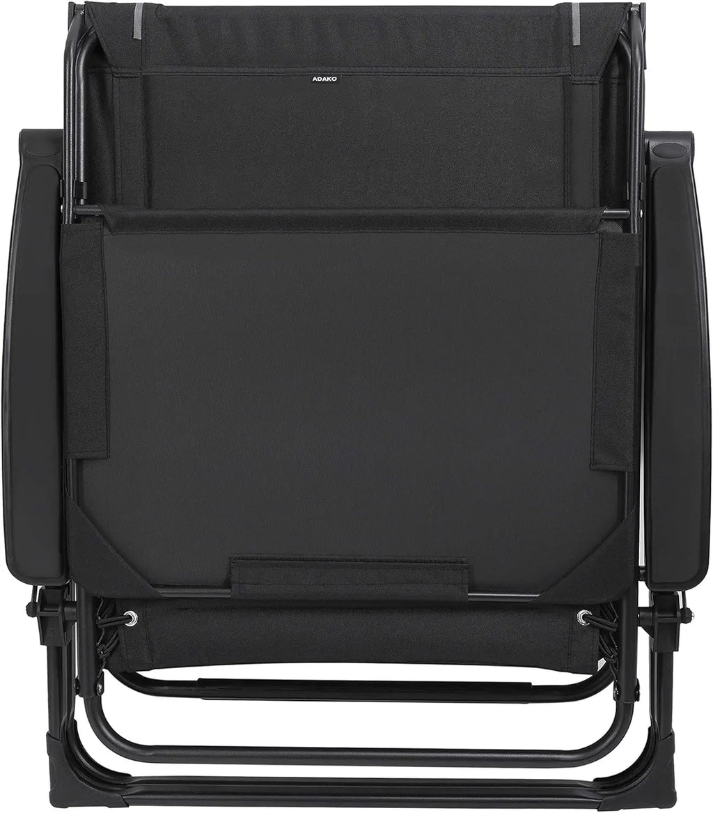 XXL Oversize Recliner Folding Chair for Camping Patio Outdoors Zero Gravity Extra Wide Reclining Padded Seats with Sunshade and