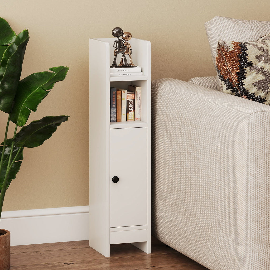 Bathroom Slim Cabinet Corner with Door and Adjustable Shelf