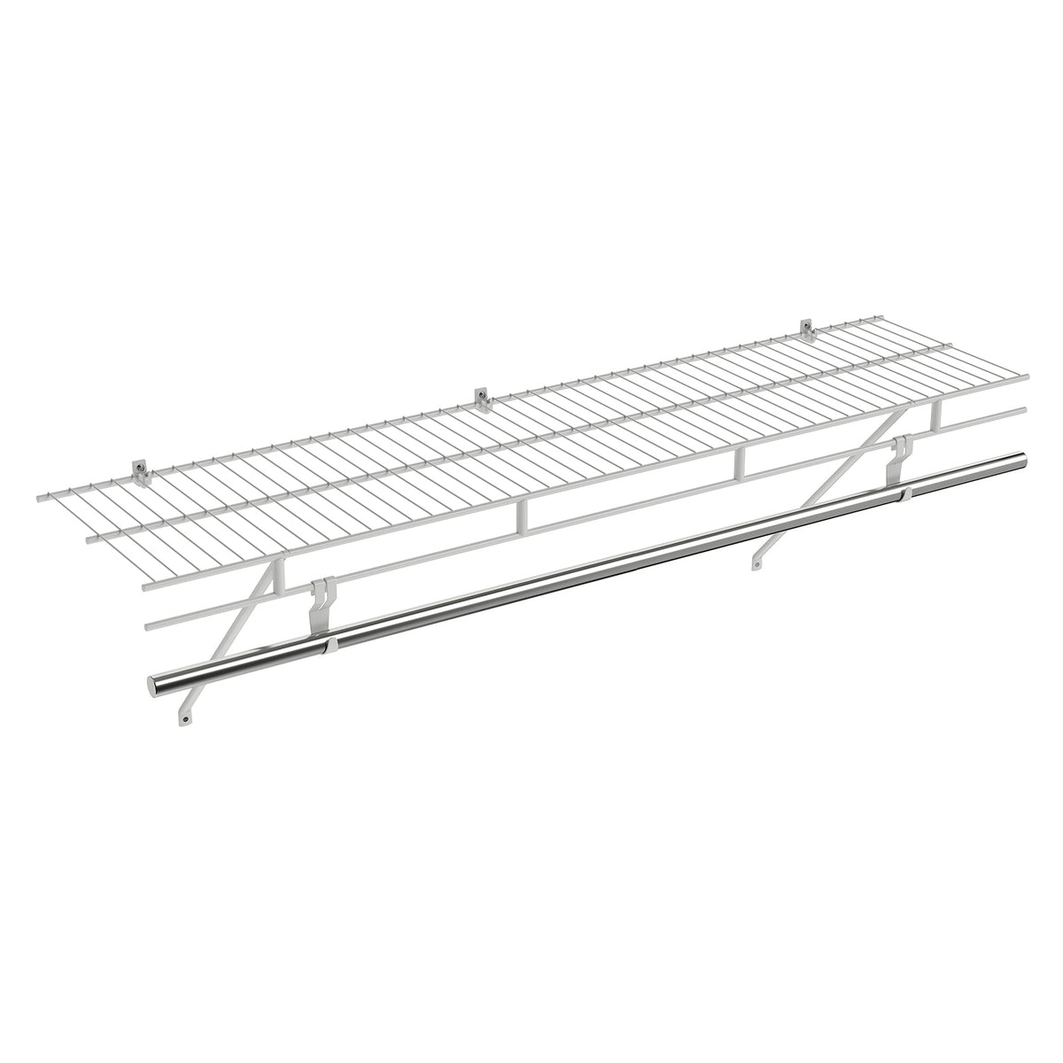 Closet Shelves Wall Mounted with Ventilated Metal Wire Shelving Kit