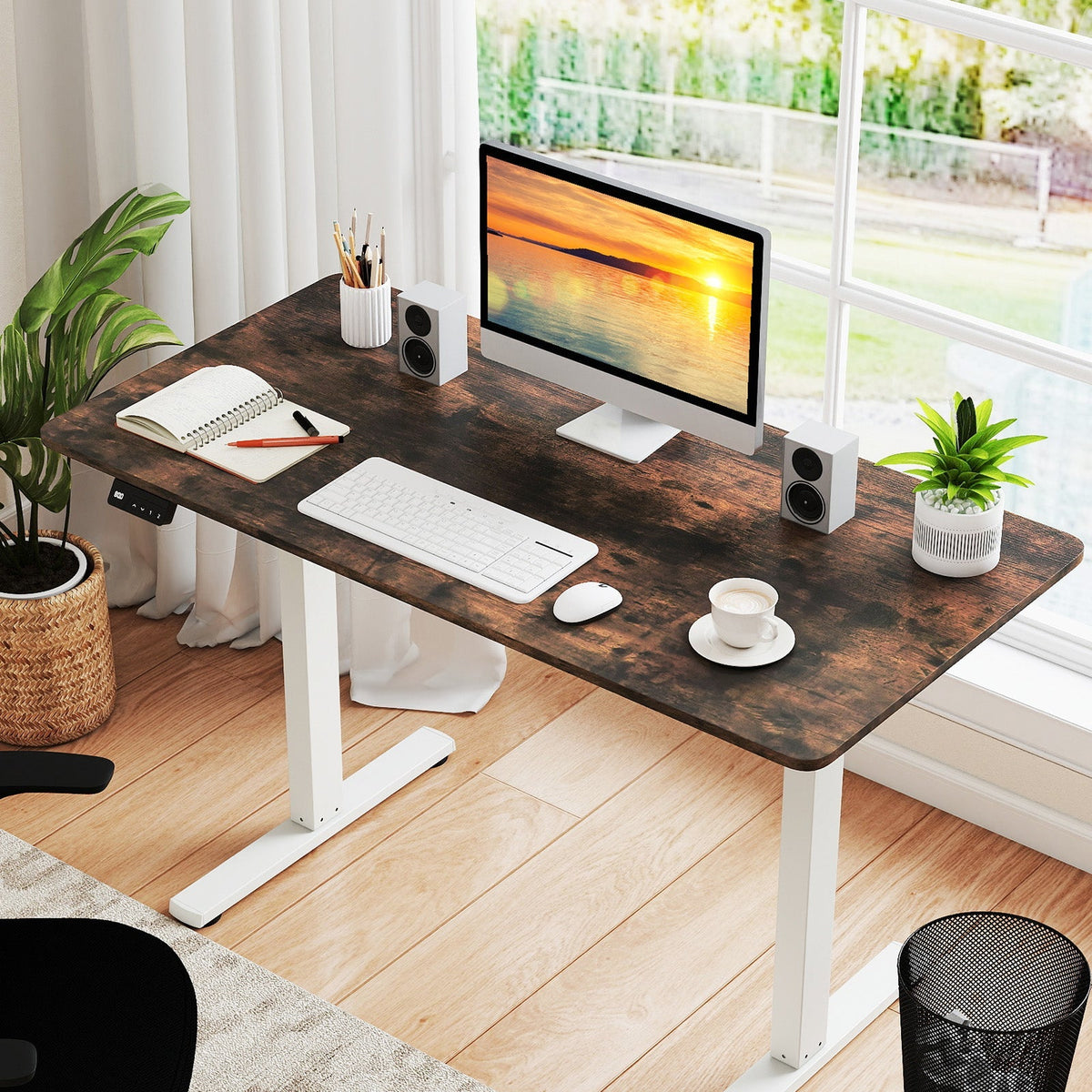 Electric Standing Desk with LED Display and 2 Memory Height Settings
