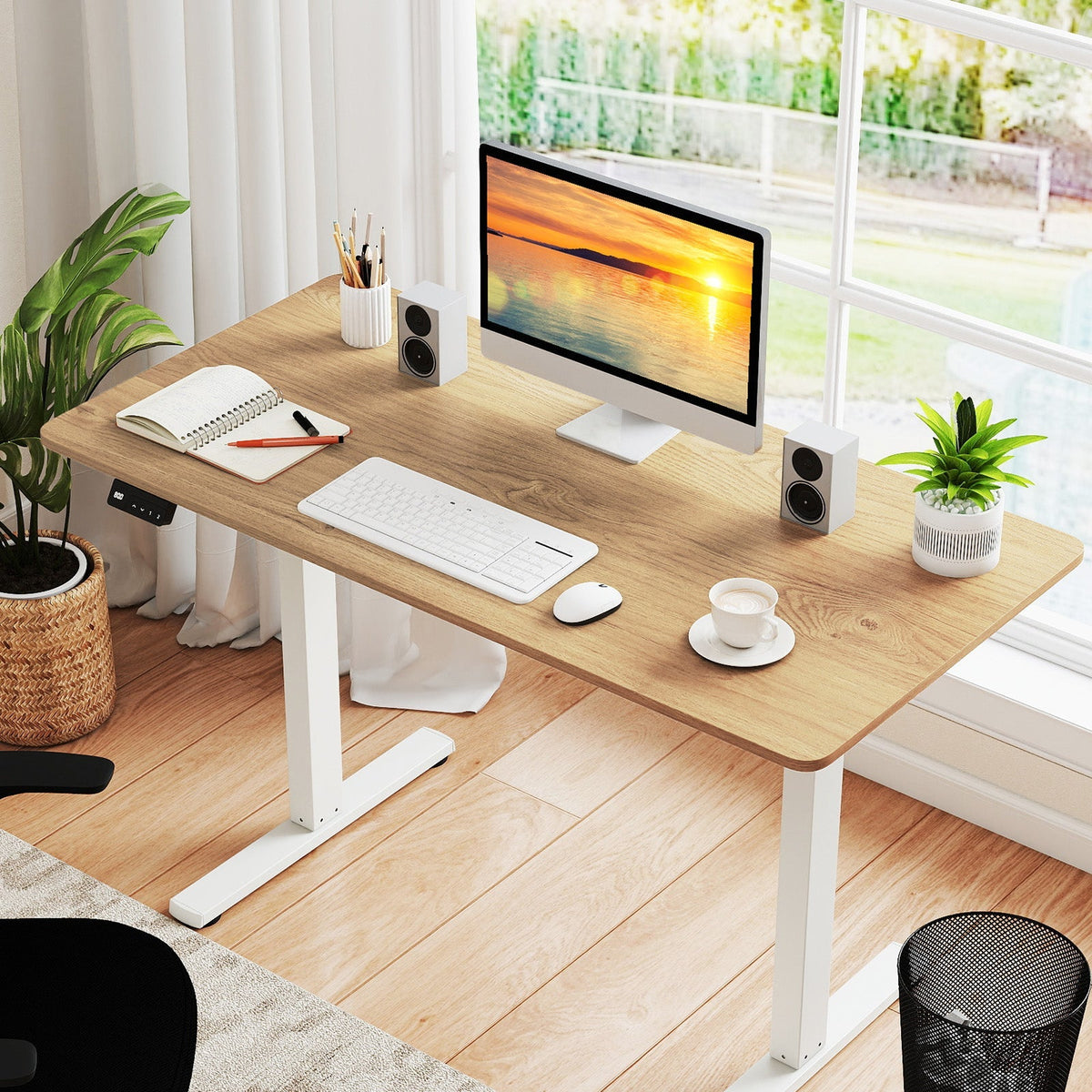 Electric Standing Desk with LED Display and 2 Memory Height Settings