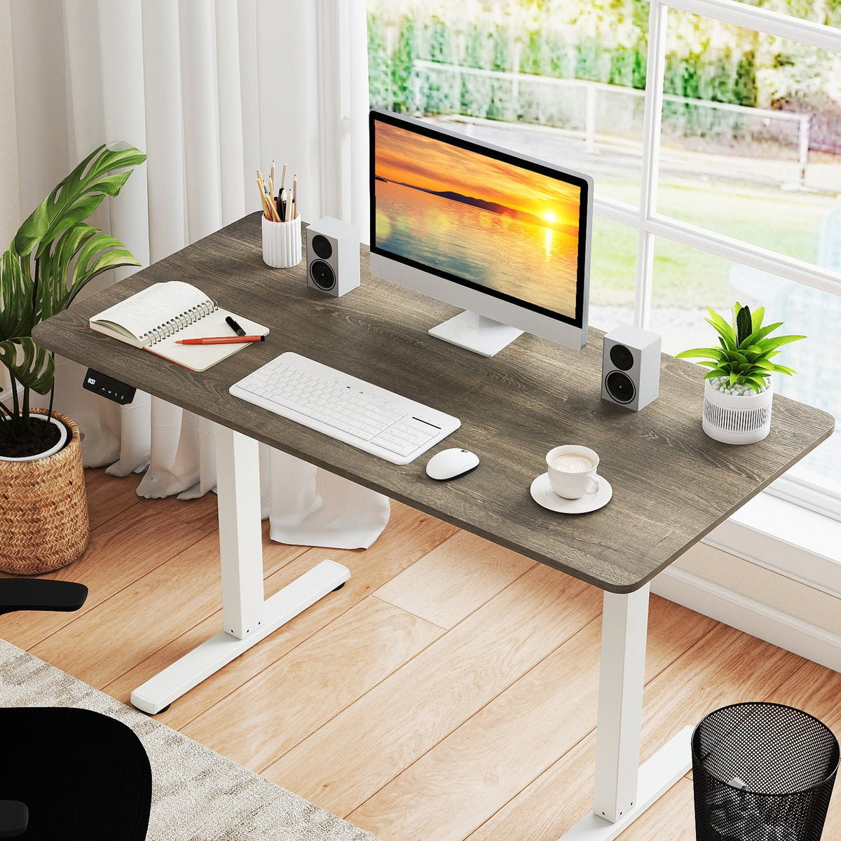 Electric Standing Desk with LED Display and 2 Memory Height Settings