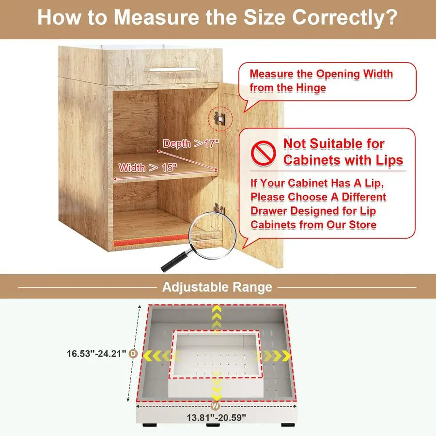 slide out Cabinet Organizer,Width 1421 and Depth 1724 Expandable With 3 Rails,No Drill Adjustable Slide out Drawers for Kitchen,Pantry