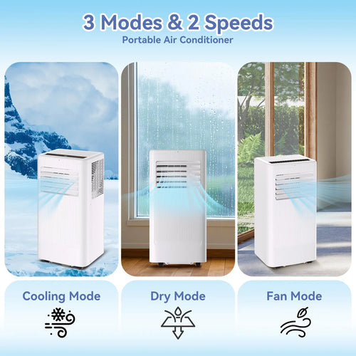 10000 BTU Portable Air Conditioner, 3-In-1 Standing AC Unit With Remote Control and Window Kit, Quiet Room Air Conditioner With Dehumidifier, for Home Office Dorms, Up to 560 Sq. Ft. White