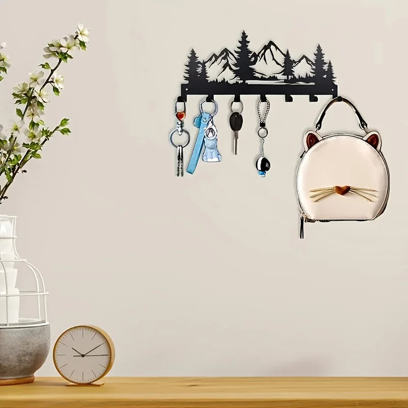Wall-Mounted Metal Forest Key Hook