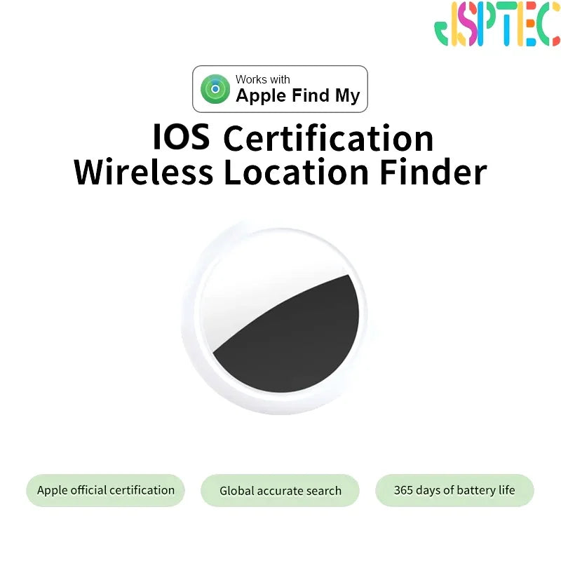 JSPTEC Airtag Bluetooth GPS Trackers IPX 5 Waterproof Sport Tracking Find My Elderly Kids Pets Available Mini Finders For IOS