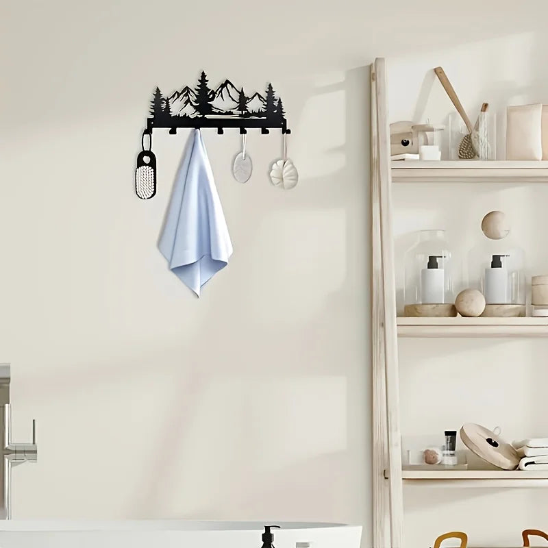 Wall-Mounted Metal Forest Key Hook