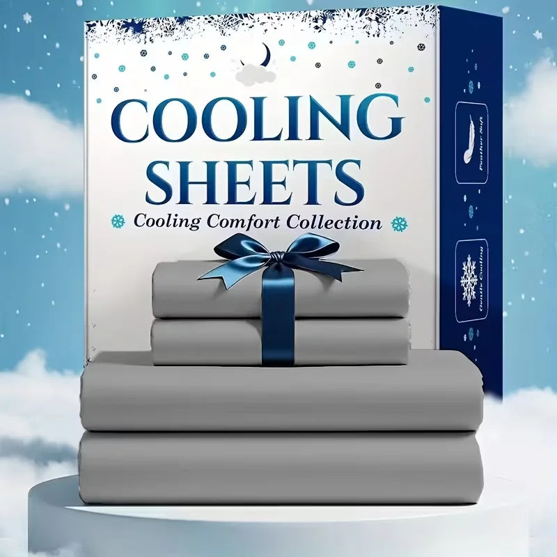 4pcs/6pcs Bamboo Cooling Sheet Set -Breathable And Comfortable - Fit for Hot Sleepers
