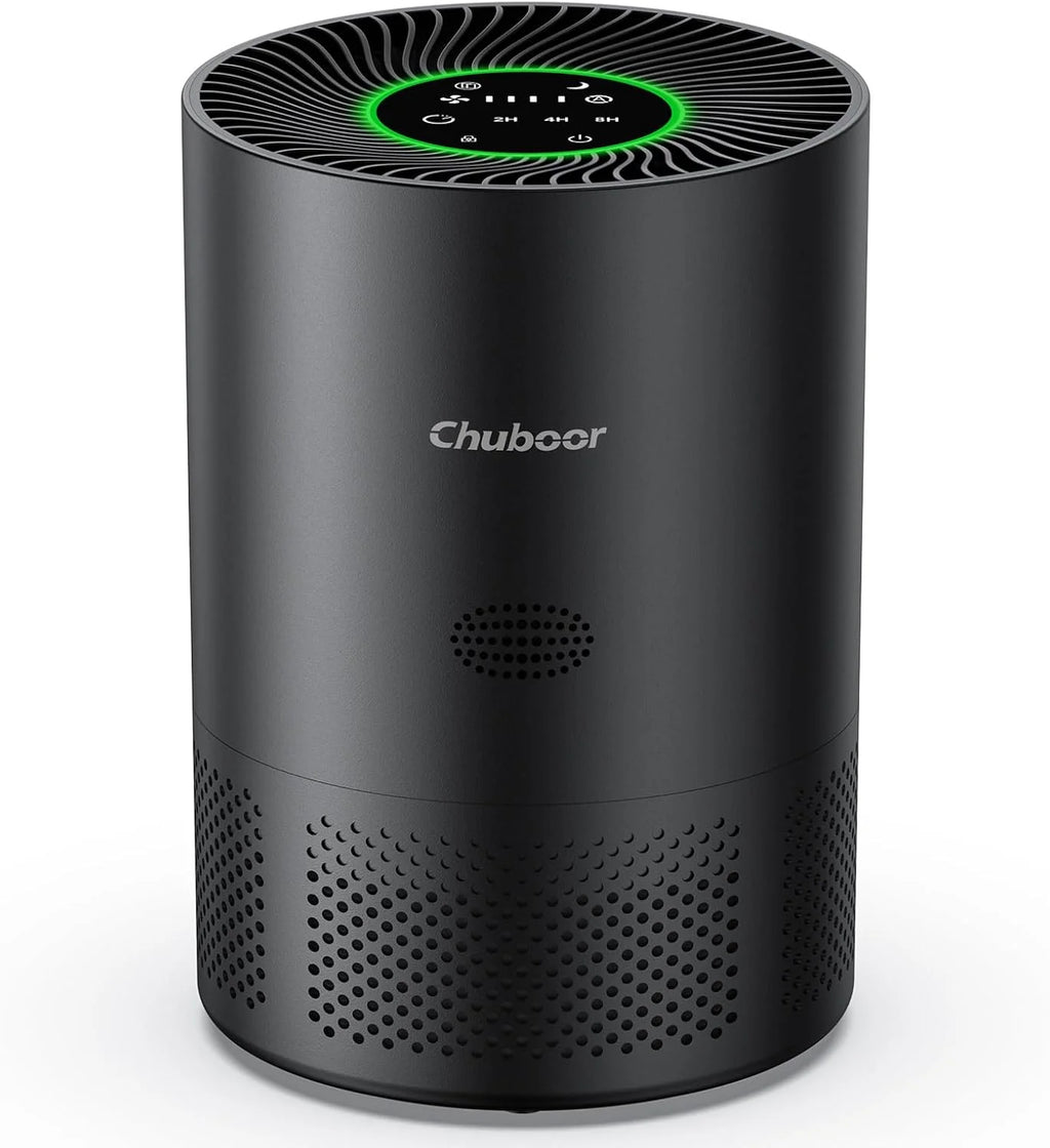 Chuboor Air Purifiers for Home H13 True HEPA for Bedroom Room kitchen for Smoke and Dust Pollen Odors PM2.5 Detection