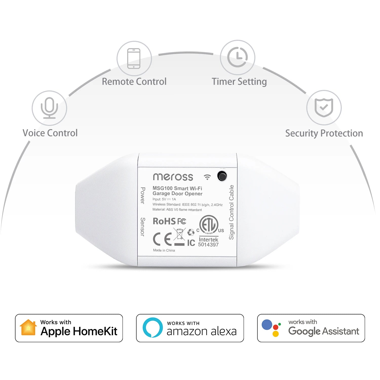 HomeKit Smart WiFi Garage Door Opener WiFi Sensors Controller Remote Control Support Alexa Google Assistant SmartThings