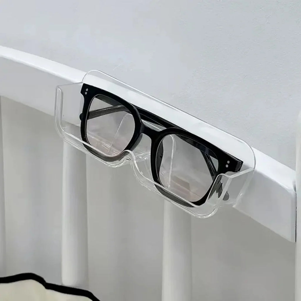 Wall mounted eyeglass frames, storage racks for sunglasses and reading glasses, and wall mounted storage racks without drilling at bedroom and bathroom entrances to save space (3 pieces)