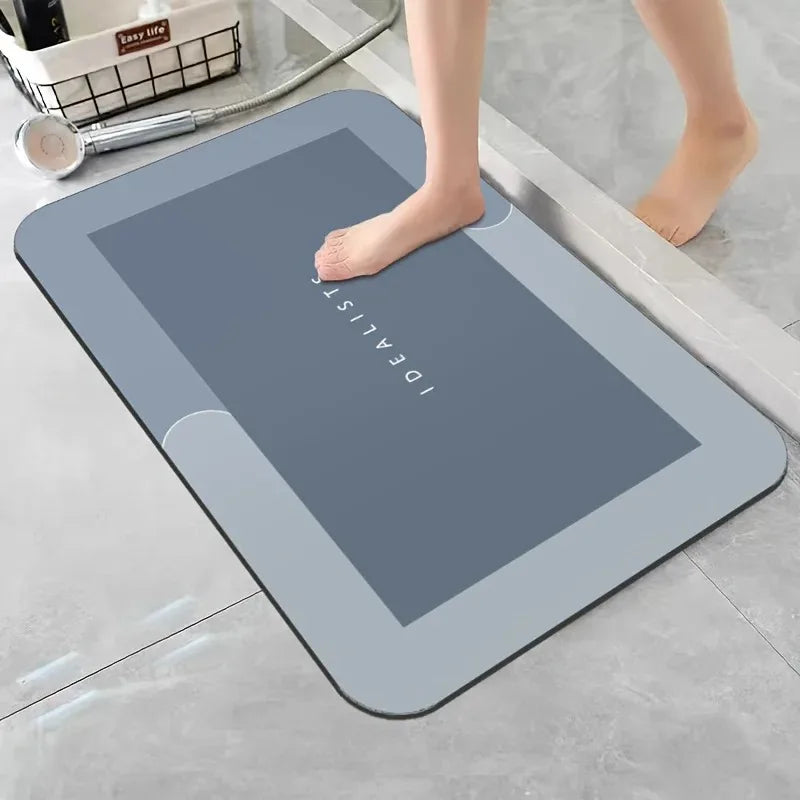 Soft Fast Drying Diatomaceous Earth Bath Mat Super Absorbent Non Slip For Bathroom Kitchen RV Bedroom Rug