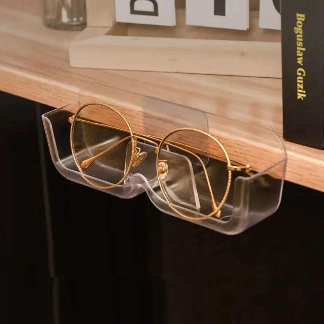 Wall mounted eyeglass frames, storage racks for sunglasses and reading glasses, and wall mounted storage racks without drilling at bedroom and bathroom entrances to save space (3 pieces)