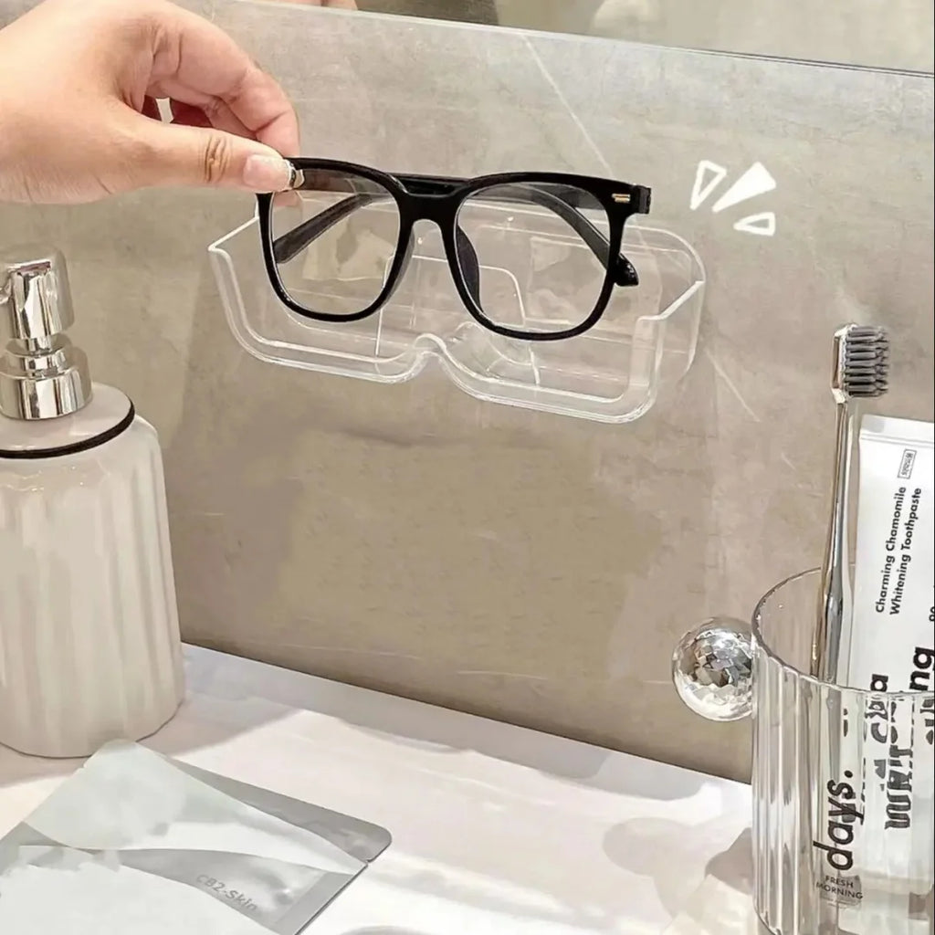 Wall mounted eyeglass frames, storage racks for sunglasses and reading glasses, and wall mounted storage racks without drilling at bedroom and bathroom entrances to save space (3 pieces)