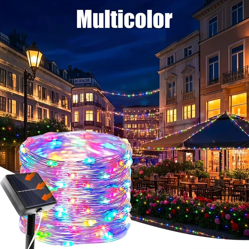 32M 300LED Solar LED String Lights Outdoor Waterproof Festoon Garden Decor Christmas Fairy Garland String Lights