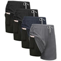 4 Pack Mens 2 in 1 Running Workout Shorts with Liner, Gym Athletic Quick Dry Sport Shorts with Pockets