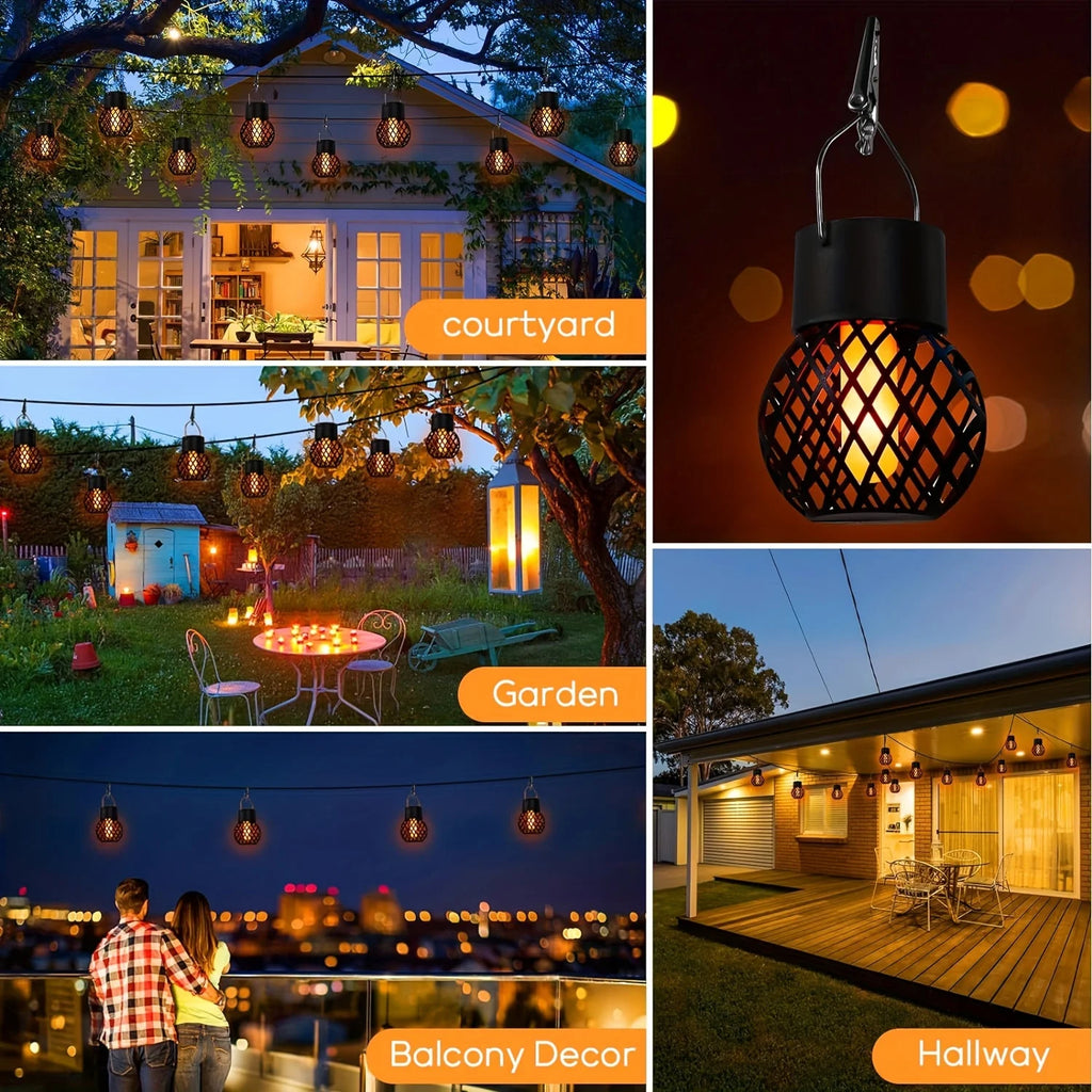 Solar-Powered Outdoor Hanging Lights - Atmospheric Pendant Lights for Courtyards, Fences, Garden Trees and Christmas Decorations