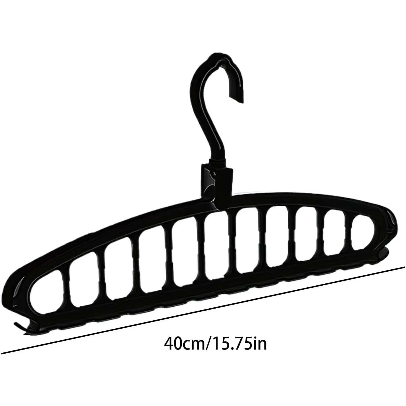 11-Hole Magic Folding Clothes Hanger Organizer, Folding Hangers, Shirt Hangers Space Saving - Black Dress Suit Coat Hangers ，Design Wardrobe Storage for Coats | Closet Clothing Organizers | Clothes Hangers for Wardrobe Apar