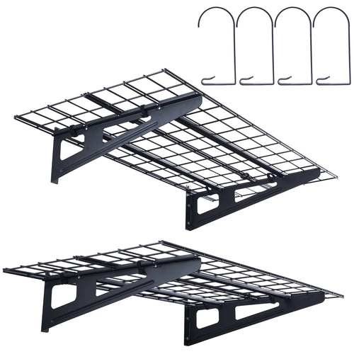 2 Layers Hand Power Tool Organizer Rack Garage Storage Shelving Wall Mounted Workshop Tool Shelf Heavy Duty Holder
