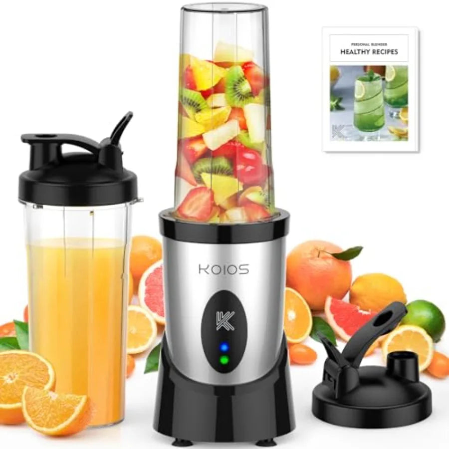 Smoothie Blender, 900W Personal Blender for Shakes and Smoothies for Kitchen with 2 Portable Cups 22oz, Single Serve Smoothies
