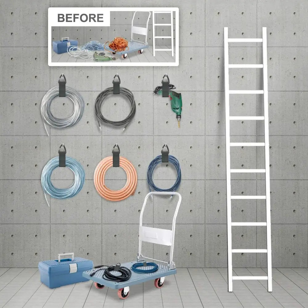 Cord Organizer Holder With Triangle Buckle Wire Manager Power Cord Storage Straps For Cables Hoses Nylon Heavy Duty Device