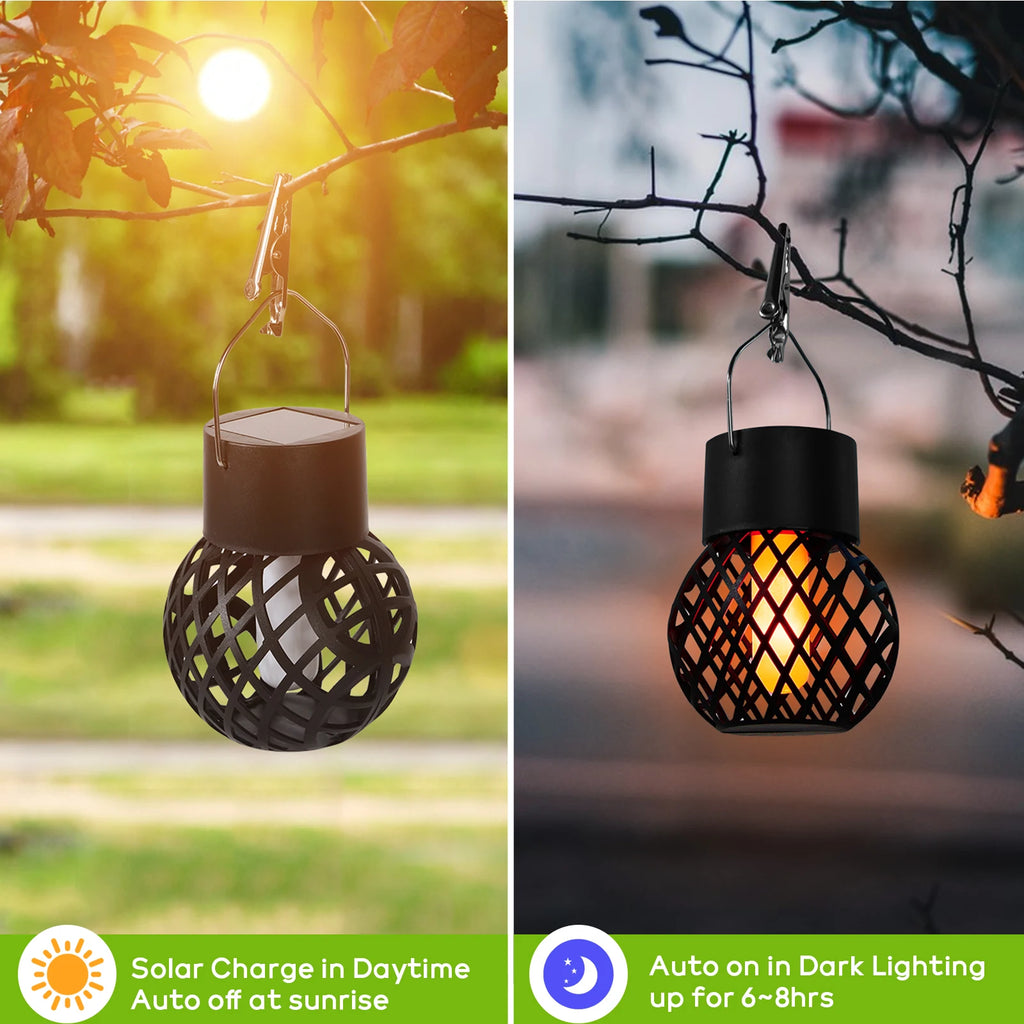 Solar-Powered Outdoor Hanging Lights - Atmospheric Pendant Lights for Courtyards, Fences, Garden Trees and Christmas Decorations