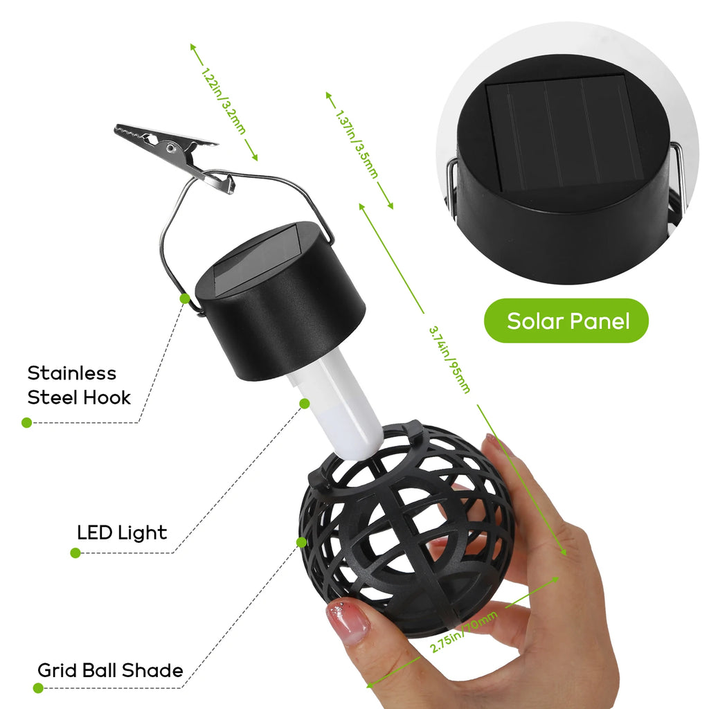 Solar-Powered Outdoor Hanging Lights - Atmospheric Pendant Lights for Courtyards, Fences, Garden Trees and Christmas Decorations
