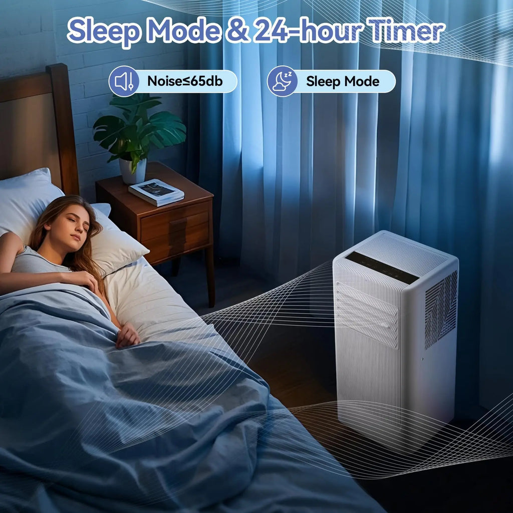10000 BTU Portable Air Conditioner, 3-In-1 Standing AC Unit With Remote Control and Window Kit, Quiet Room Air Conditioner With Dehumidifier, for Home Office Dorms, Up to 560 Sq. Ft. White