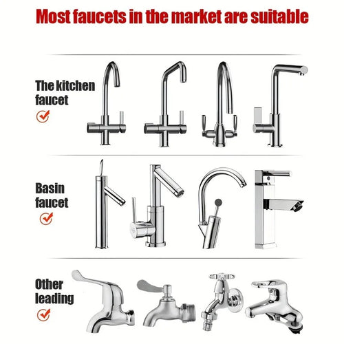 1pcs Universal Pressurized Anti-splash Tap Head for Kitchen, Extended Outlet Water Filter Aerator, All-purpose Shower Sprayer Accessory