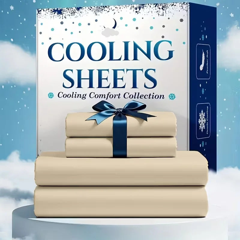 4pcs/6pcs Bamboo Cooling Sheet Set -Breathable And Comfortable - Fit for Hot Sleepers