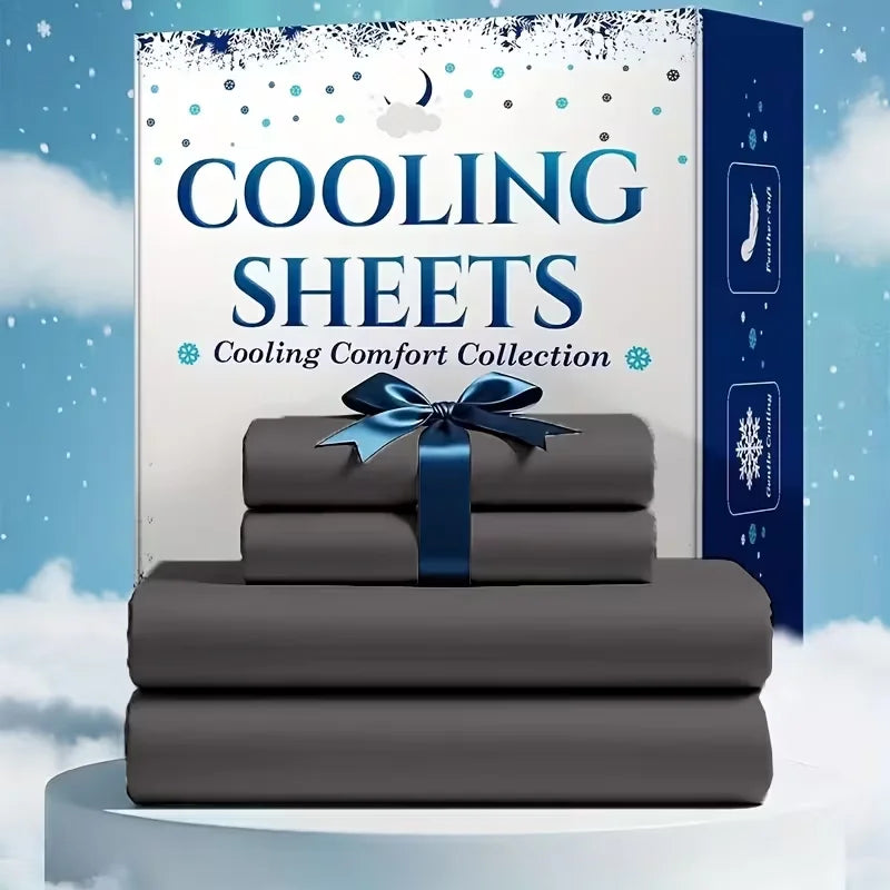 4pcs/6pcs Bamboo Cooling Sheet Set -Breathable And Comfortable - Fit for Hot Sleepers