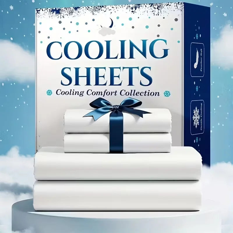4pcs/6pcs Bamboo Cooling Sheet Set -Breathable And Comfortable - Fit for Hot Sleepers