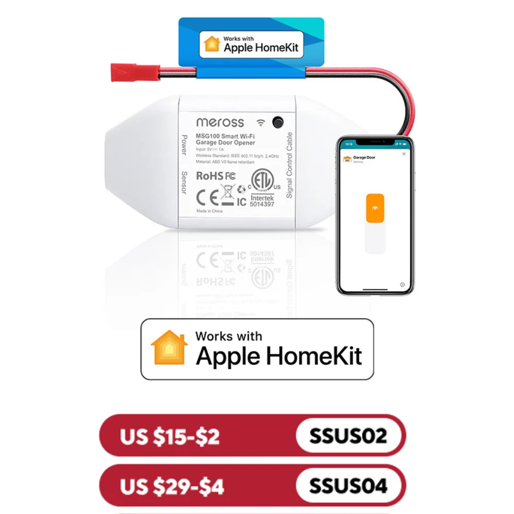 HomeKit Smart WiFi Garage Door Opener WiFi Sensors Controller Remote Control Support Alexa Google Assistant SmartThings