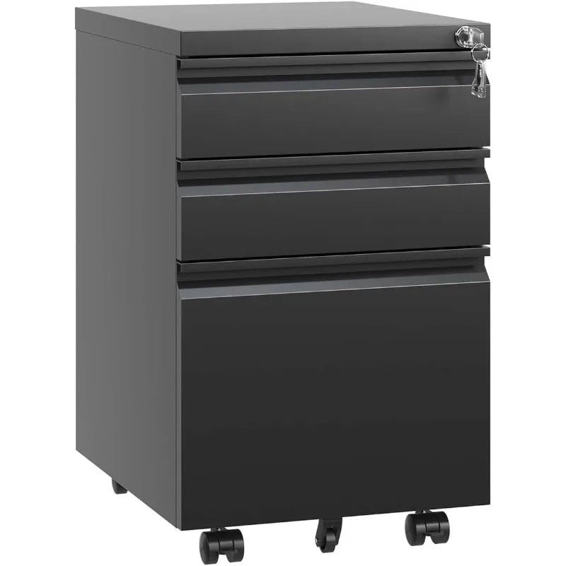 Popular Filing Cabinets for Home Office, 3 Drawer File Cabinet with Lock, Under Desk Home Office Cabinet, Locking File Cabinet