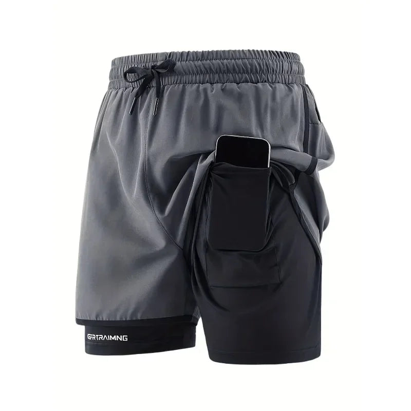 Men's casual shorts, suitable for fitness, training, cycling, cool and breathable, daily wear in summer