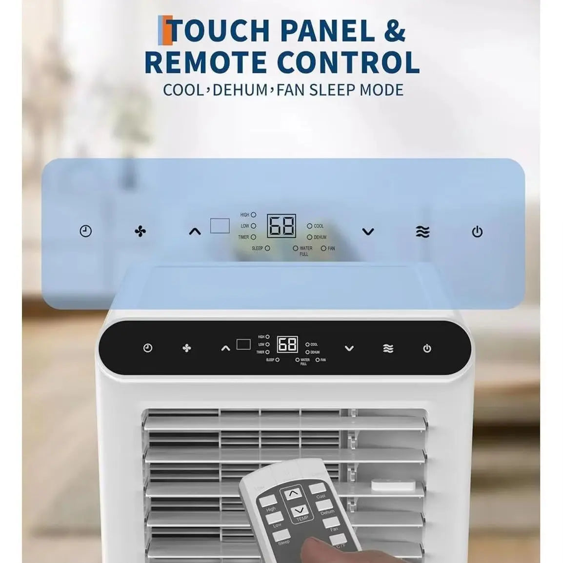 8000 BTU Portable Air Conditioners, 3 in 1 Smart Compact AC Unit, Personal Room Cooler, fan, Dehumidifier, Window Kit, Easy Mobility, for Home & Office up to 350 Sq.Ft.