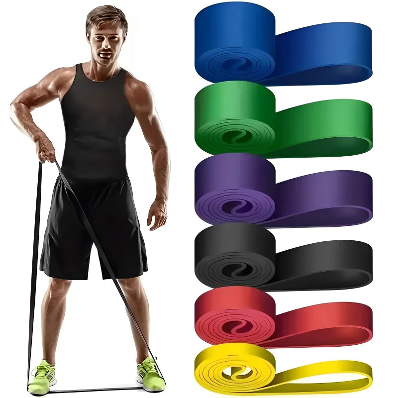 1/5Pcs Type Elastic Band Resistance Strength Training Sports Fitness Latex Pull-Up  Thick Circle Yoga Multi-Functional.
