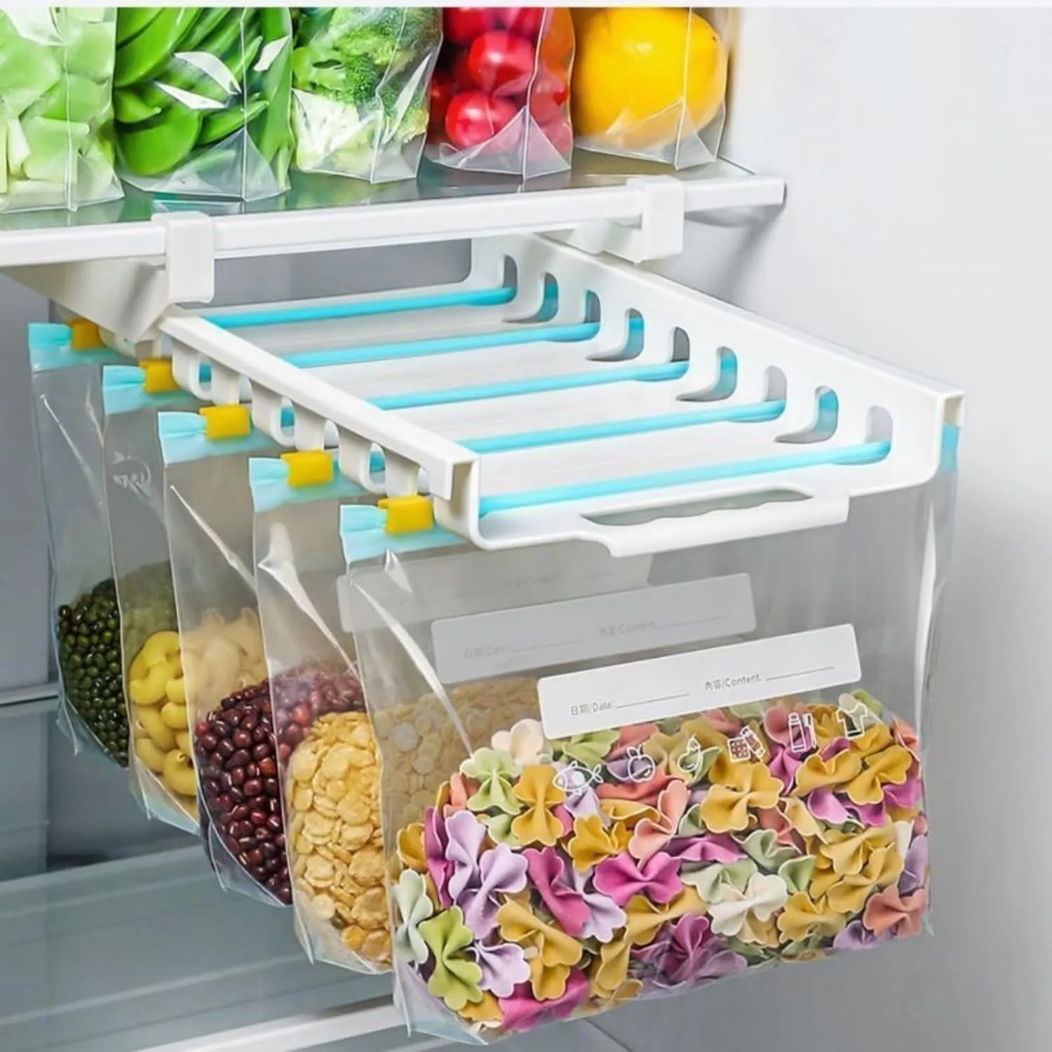 60 Pcs Leak-proof Reusable Safety Ziplock Bags, 3 Sizes for Food Storage and Multiple Scenarios，Leakproof Material for Kitchen Organization，Transparent Fresh-Keeping Sealable Bags, Reusable, with a Stand-Up Zipper Design