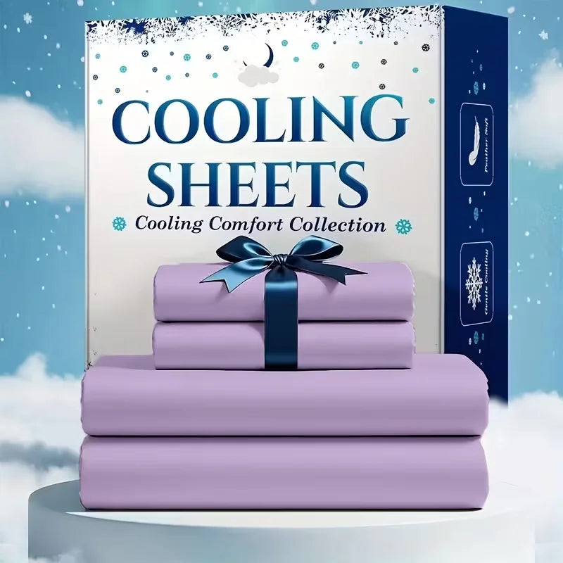 4pcs/6pcs Bamboo Cooling Sheet Set -Breathable And Comfortable - Fit for Hot Sleepers