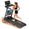 Home Foldable Treadmill with 15% Incline, Quick Fold Frame, Wide Running Belt, Brushless Motor, 12 HIIT Modes, 330 LBS Capacity, Bluetooth App & Heart Rate Monitor