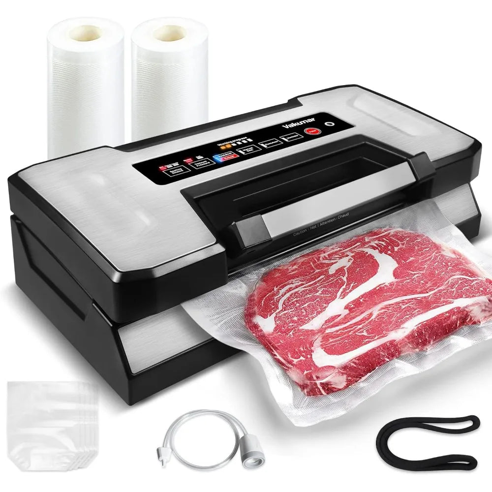 Hot Sale,Liquid Vacuum Sealer Machine, 90Kpa, LED Indicator Light, Handle Locked Design, Built-in Cutter And Bag Storage