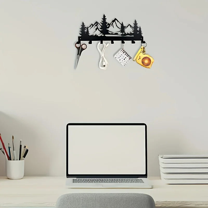 Wall-Mounted Metal Forest Key Hook